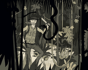 Illustration de l'Aventurier perdu dans la jungle amazonienne